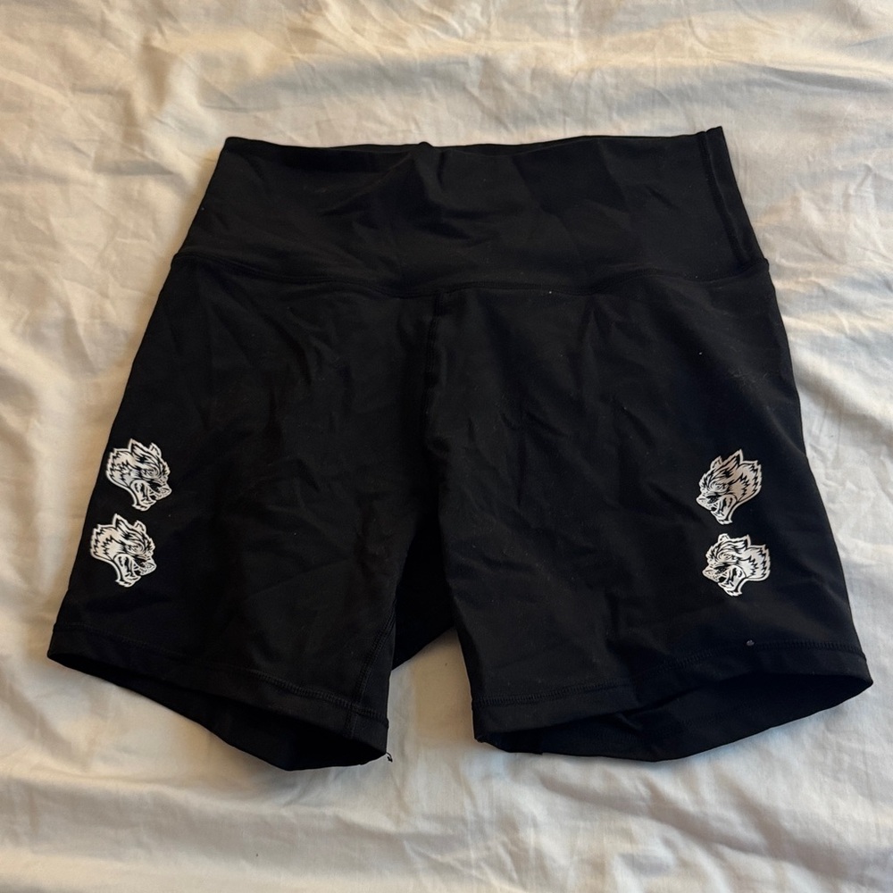 Darc Sport Black Bike Shorts with Wolf Graphics